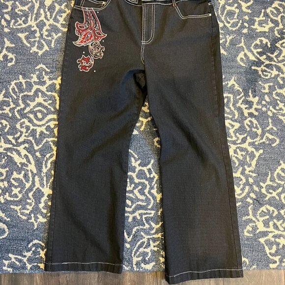 City Girl Nancy Bolen 2 pc Lightweight Embellished Silk trim Pant Set, Size 10 - Picture 3 of 16